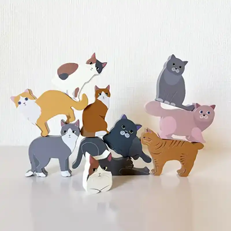 ネコ   木製バランスゲーム